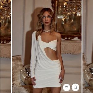 KIERA WHITE CUTOUT MINI DRESS